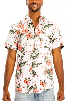 Digital Print Hawaiian Short Sleeve Shirt