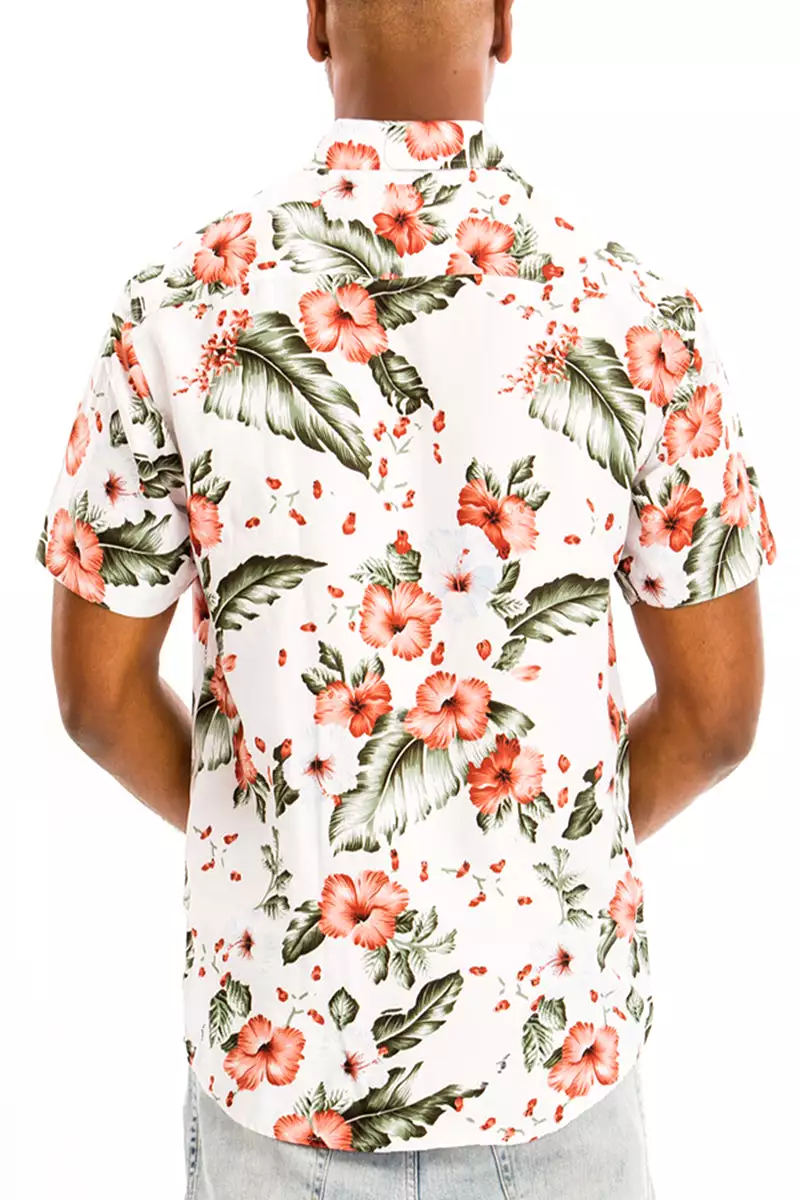 Digital Print Hawaiian Short Sleeve Shirt