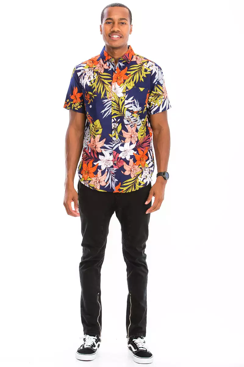 Digital Print Hawaiian Short Sleeve Shirt