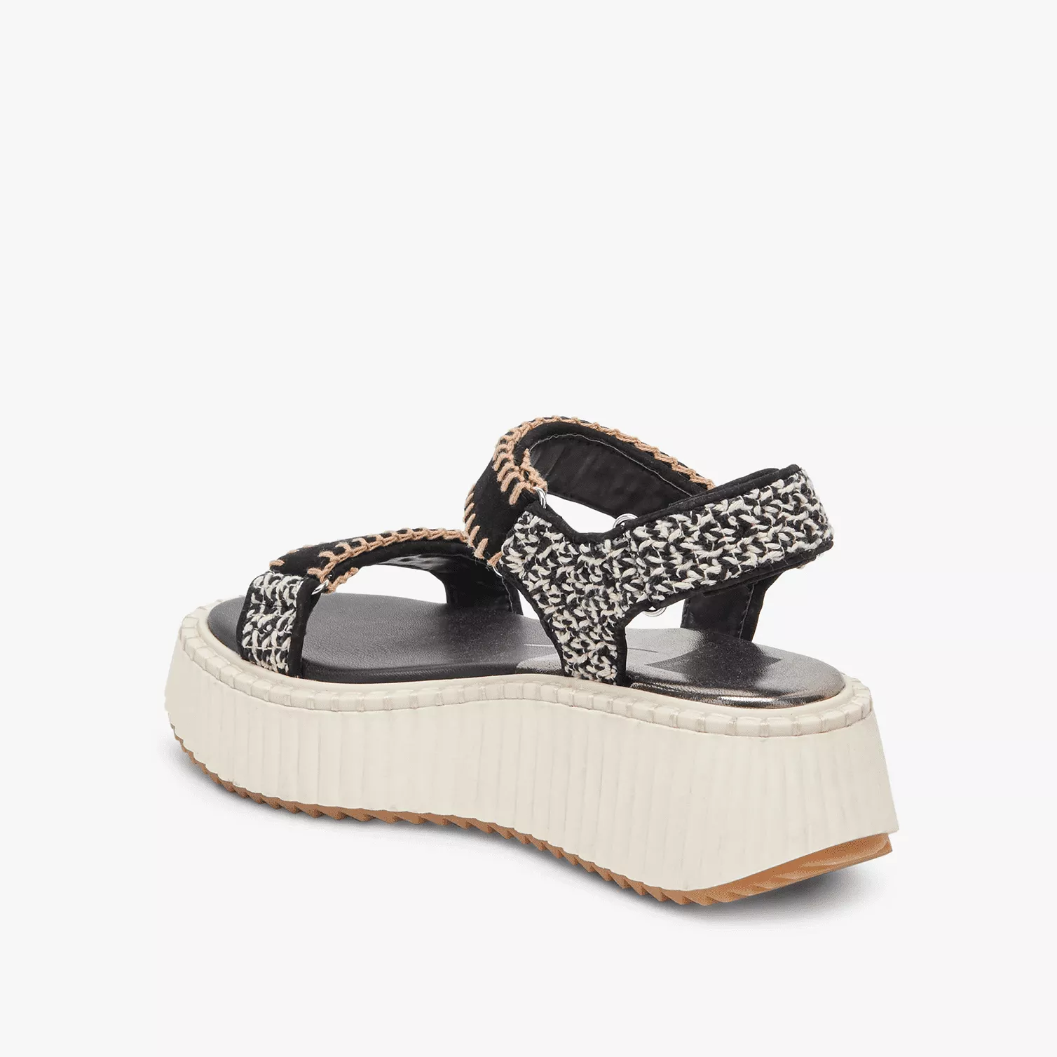 Dolce Vita Debra Sandals in Black White Nubuck