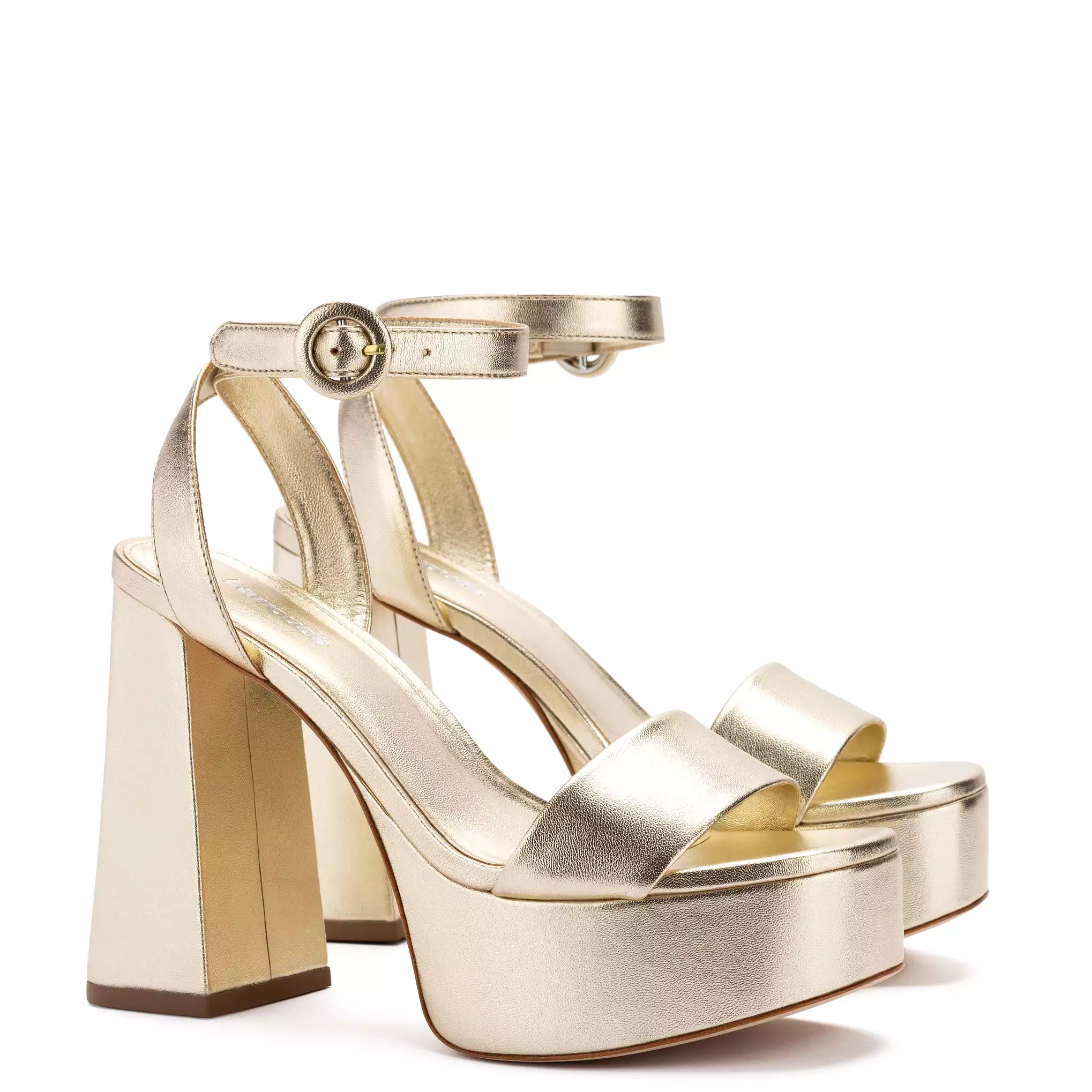 Dolly Sandal In Gold Metallic Leather