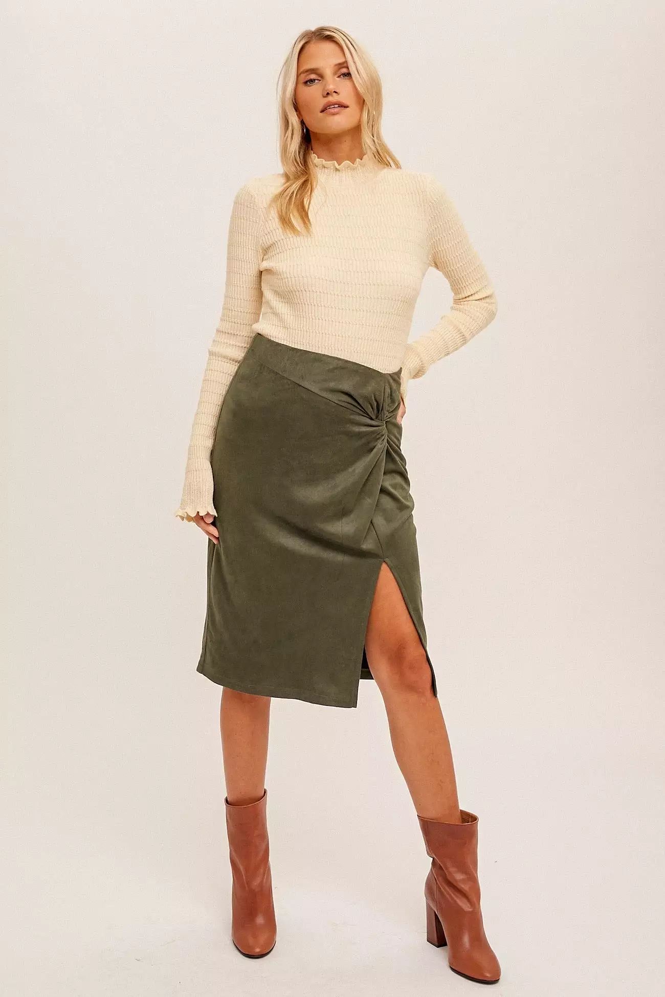 Don’t Get it Twisted Fall Midi Skirt