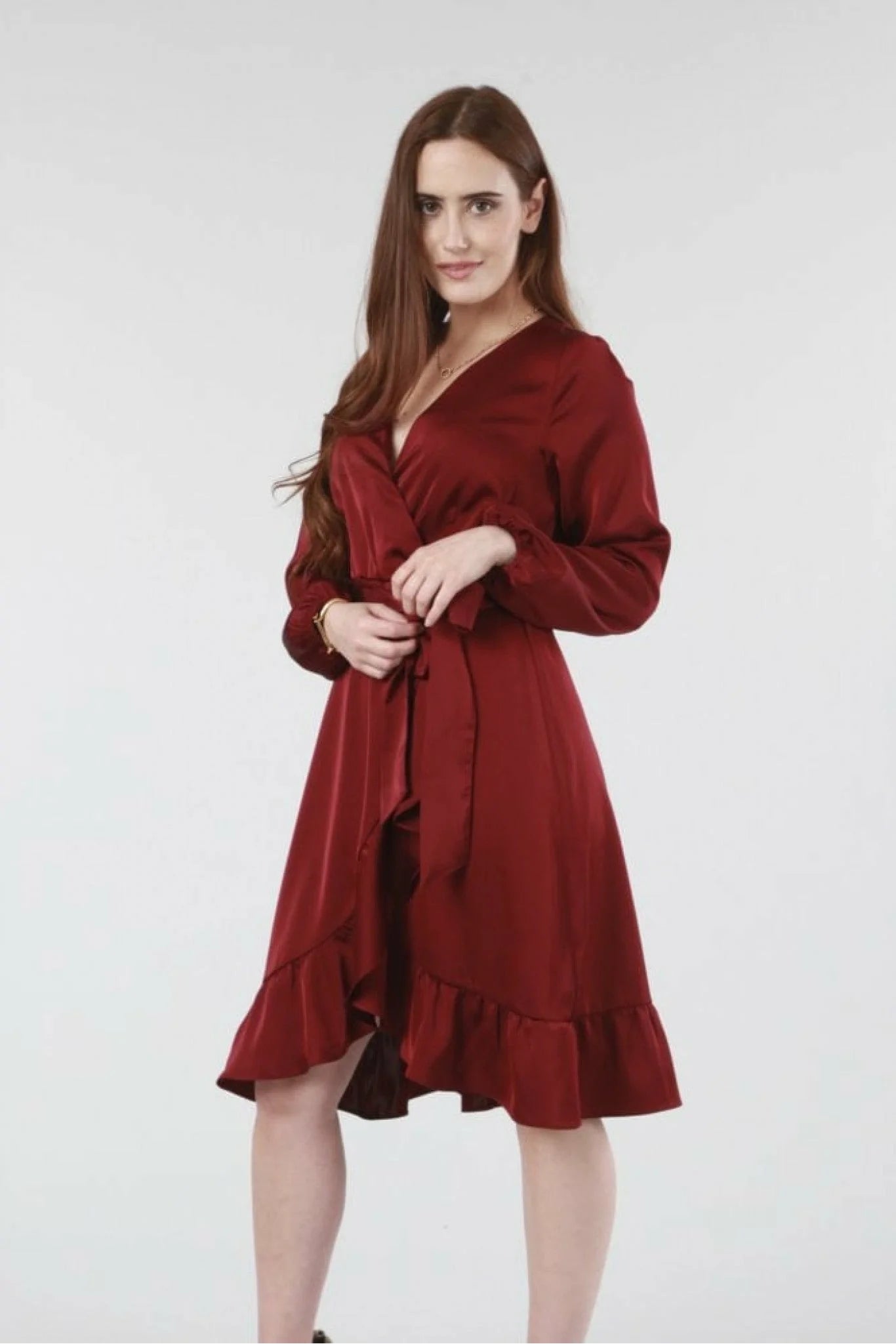 Double Second Frill Wrap Dress