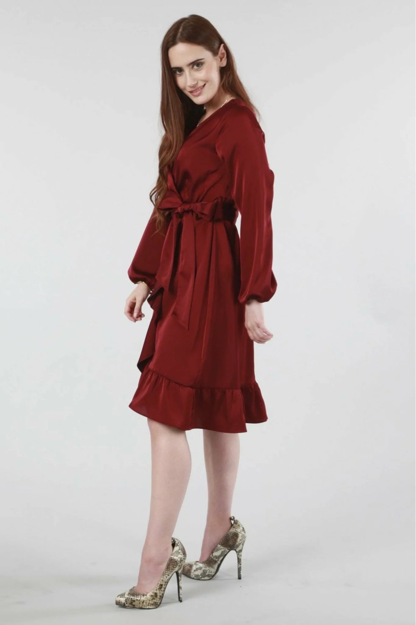 Double Second Frill Wrap Dress