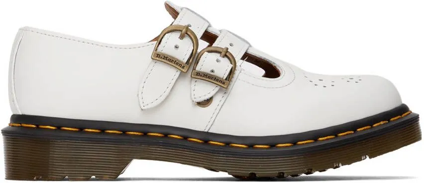 Dr. Martens White Smooth 8065 Mary Jane Oxfords