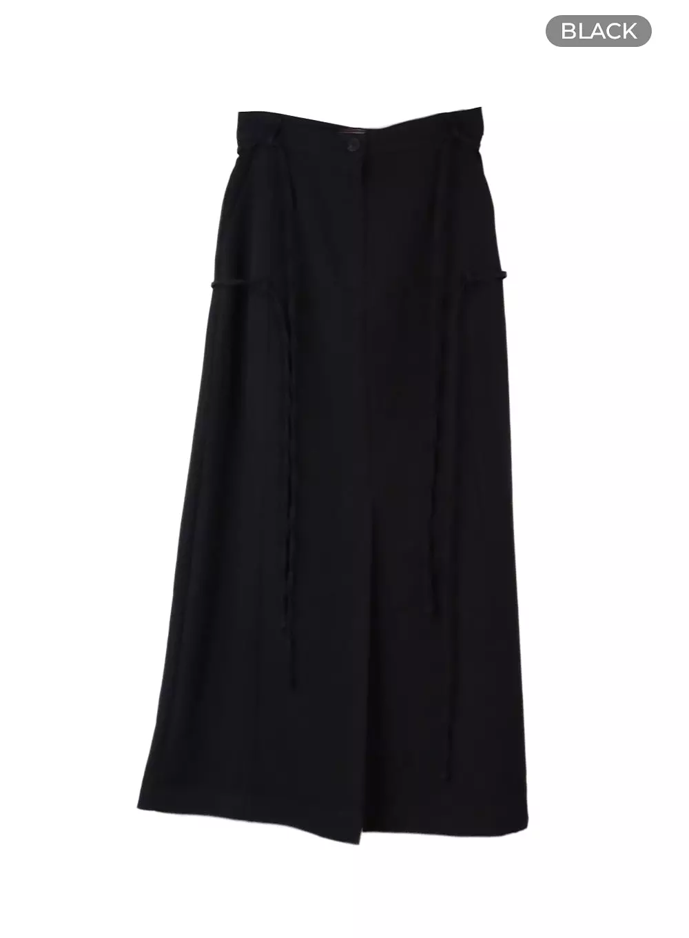 Drawstring Front Split Maxi Skirt CF420