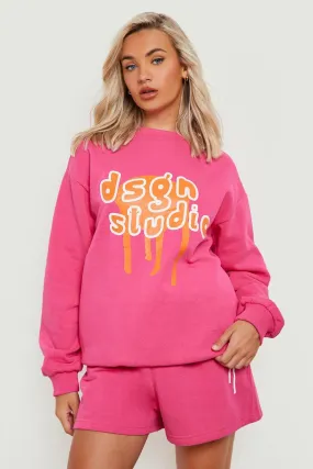 Dsgn Studio Heart Sweater Short Tracksuit