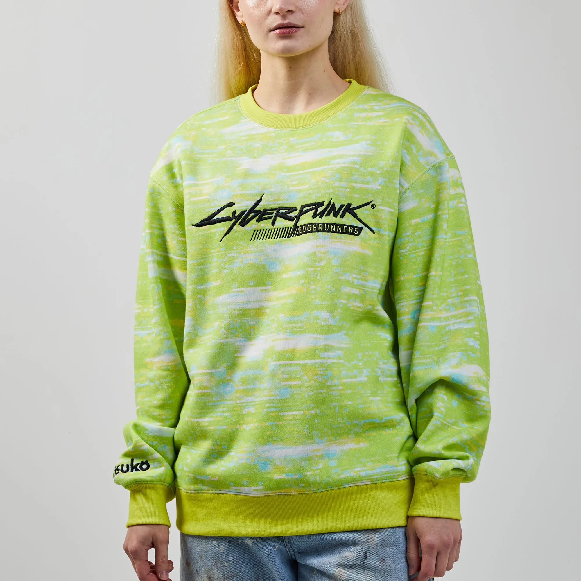 Edgerunner Lime Crew Neck Sweatshirt