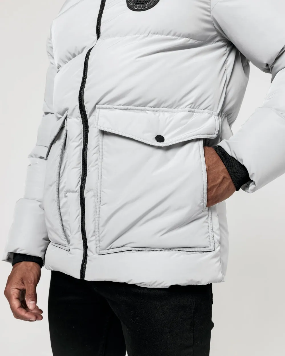 Essentials Puffer Jacket - Ice Grey