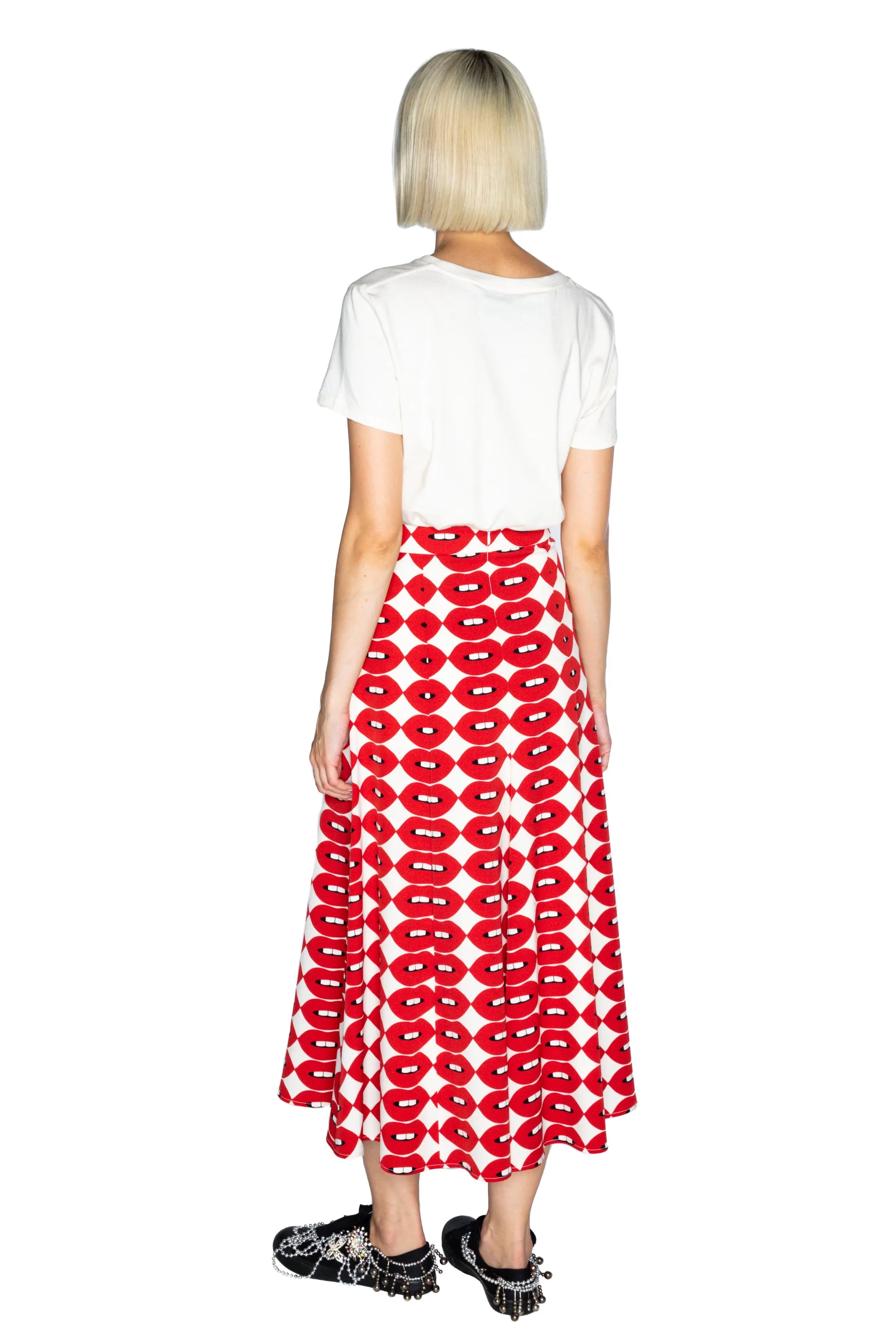 'FRENCH KISSING IN THE USA' TULIP SKIRT