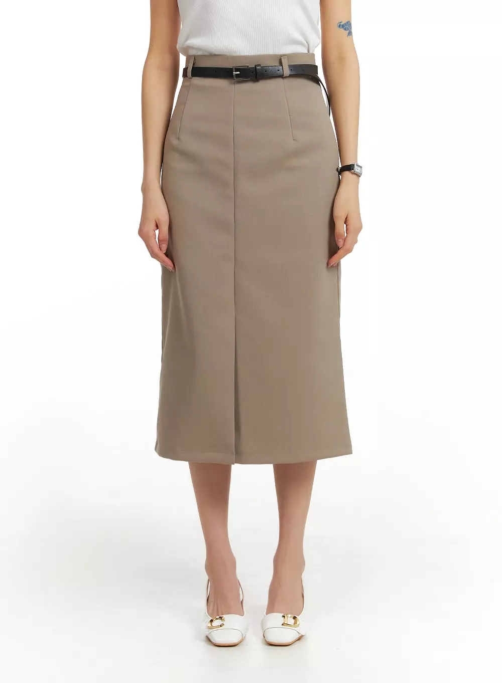 Front Split Maxi Skirt IM414