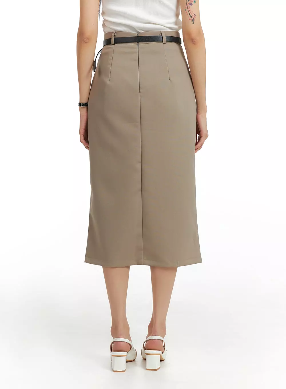 Front Split Maxi Skirt IM414