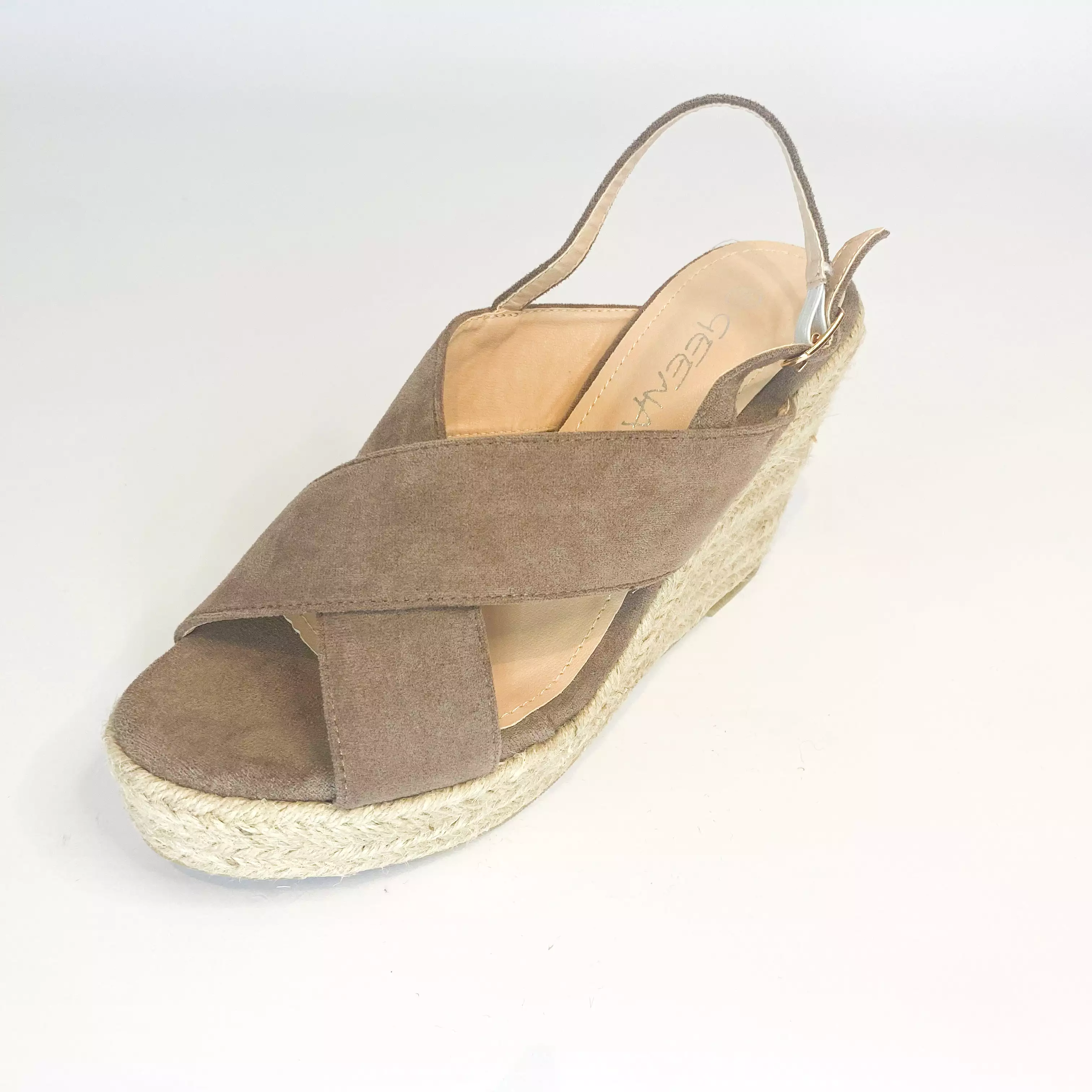 Geena brown crossover wedge