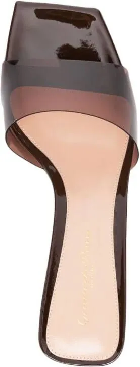 Gianvito Rossi Cosmic 55mm transparent mules Brown