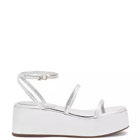 Gio Flatform Sandal In Specchio Silver