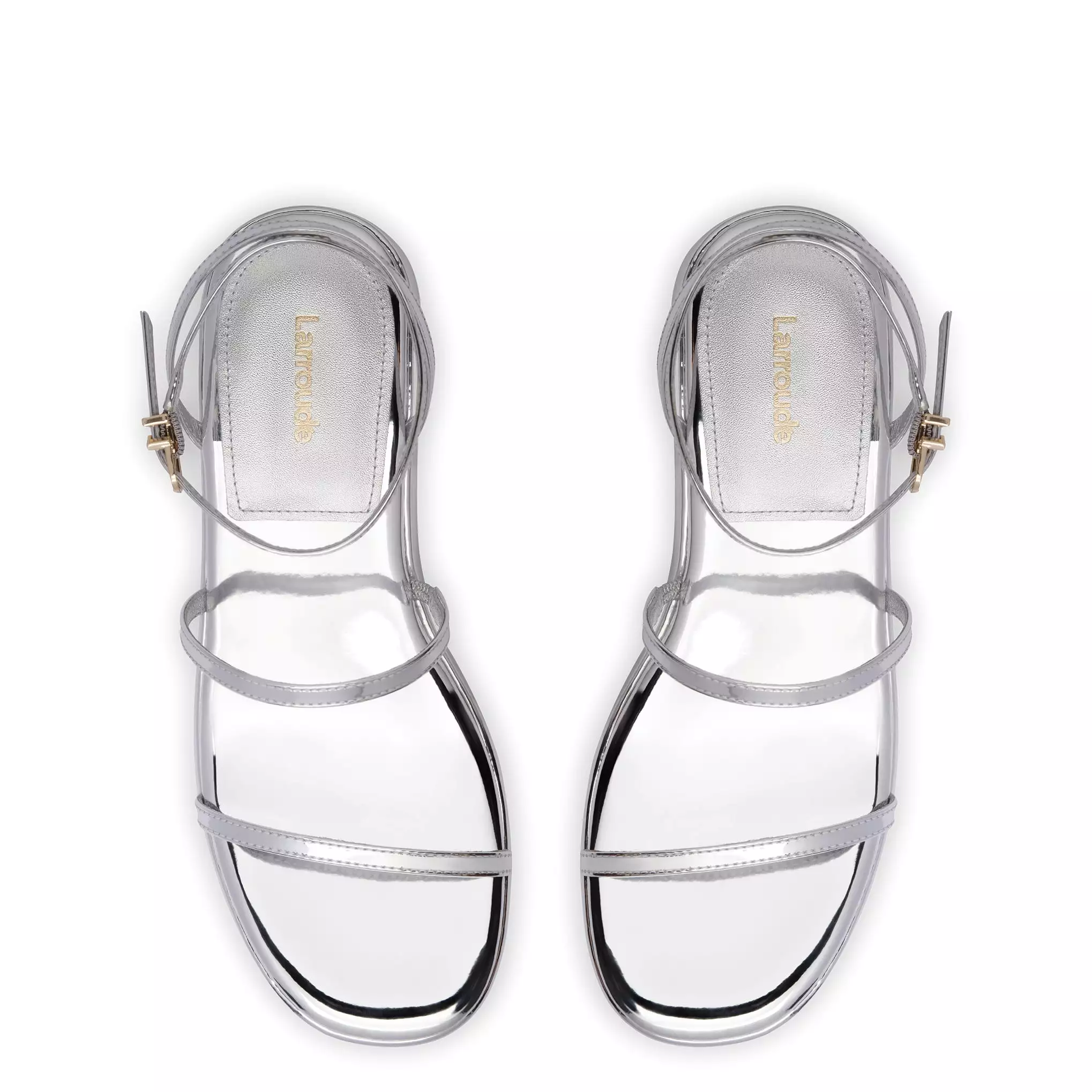 Gio Flatform Sandal In Specchio Silver