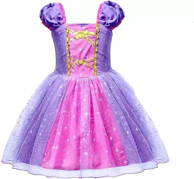 Girls Rapunzel Costume Princess Dress S3907268