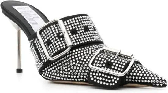 Giuseppe Di Morabito 100mm crystal-embellished mules Black