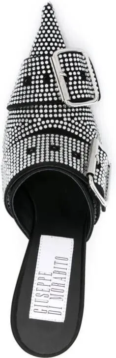 Giuseppe Di Morabito 100mm crystal-embellished mules Black