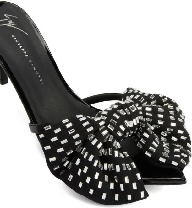 Giuseppe Zanotti Intriigo Alexandrine 70mm mules Black