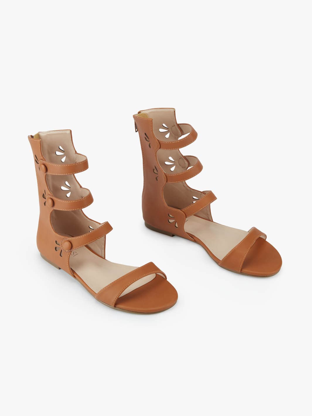 Gladiator Buttoned Roma Sandals