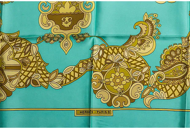 Hermès Teal Cendrillon Scarf