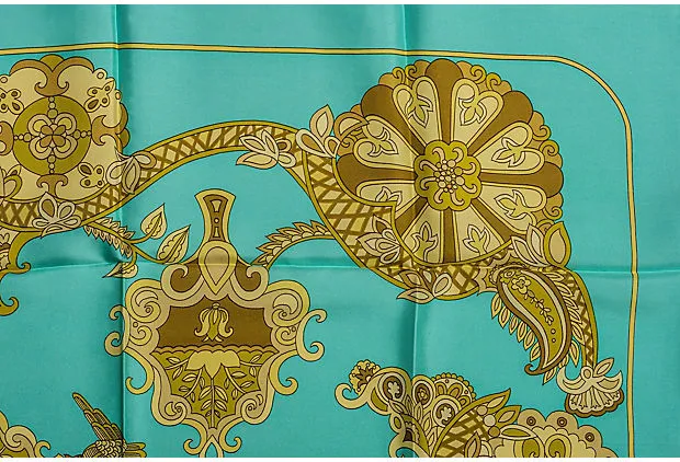 Hermès Teal Cendrillon Scarf