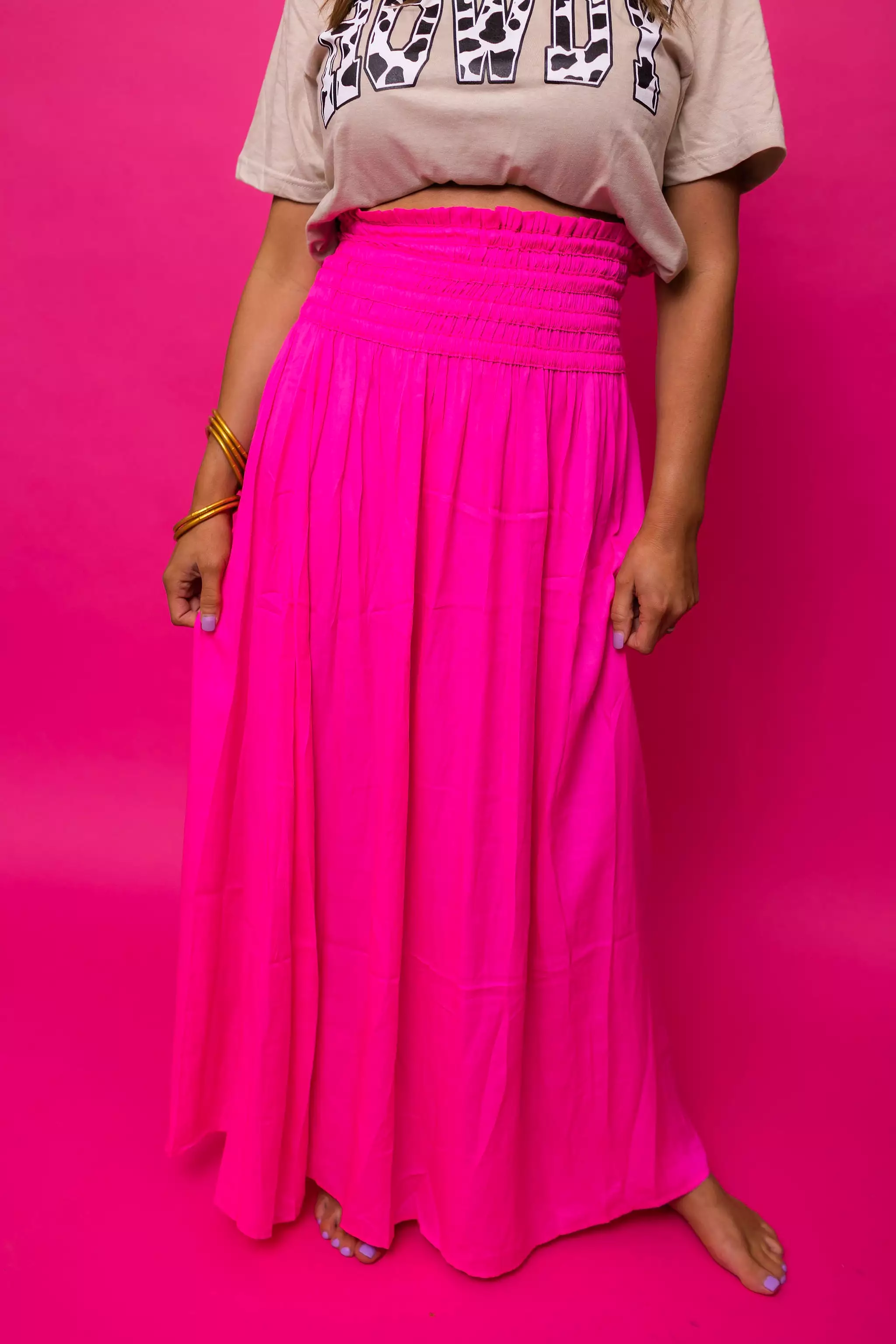 Hot Pink Maxi Skirt