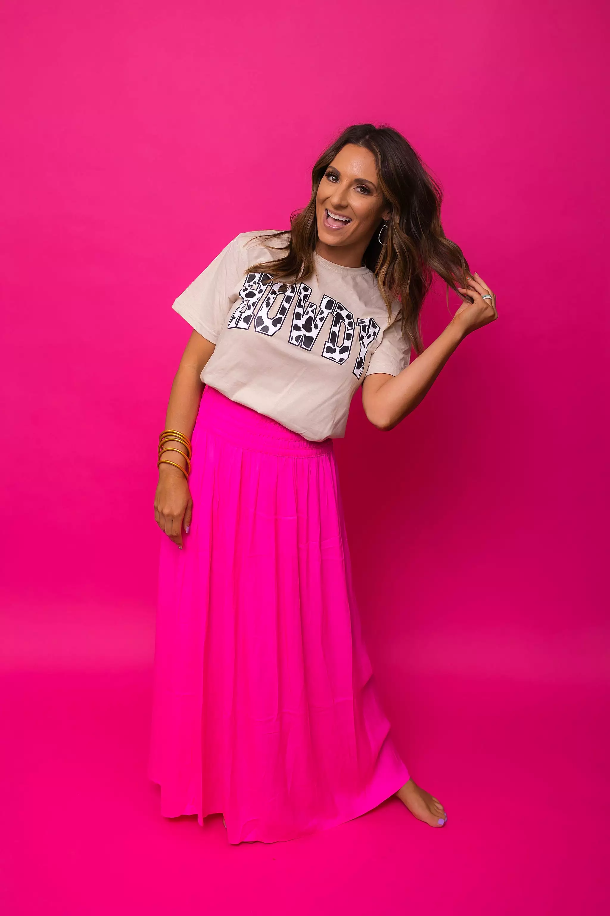 Hot Pink Maxi Skirt