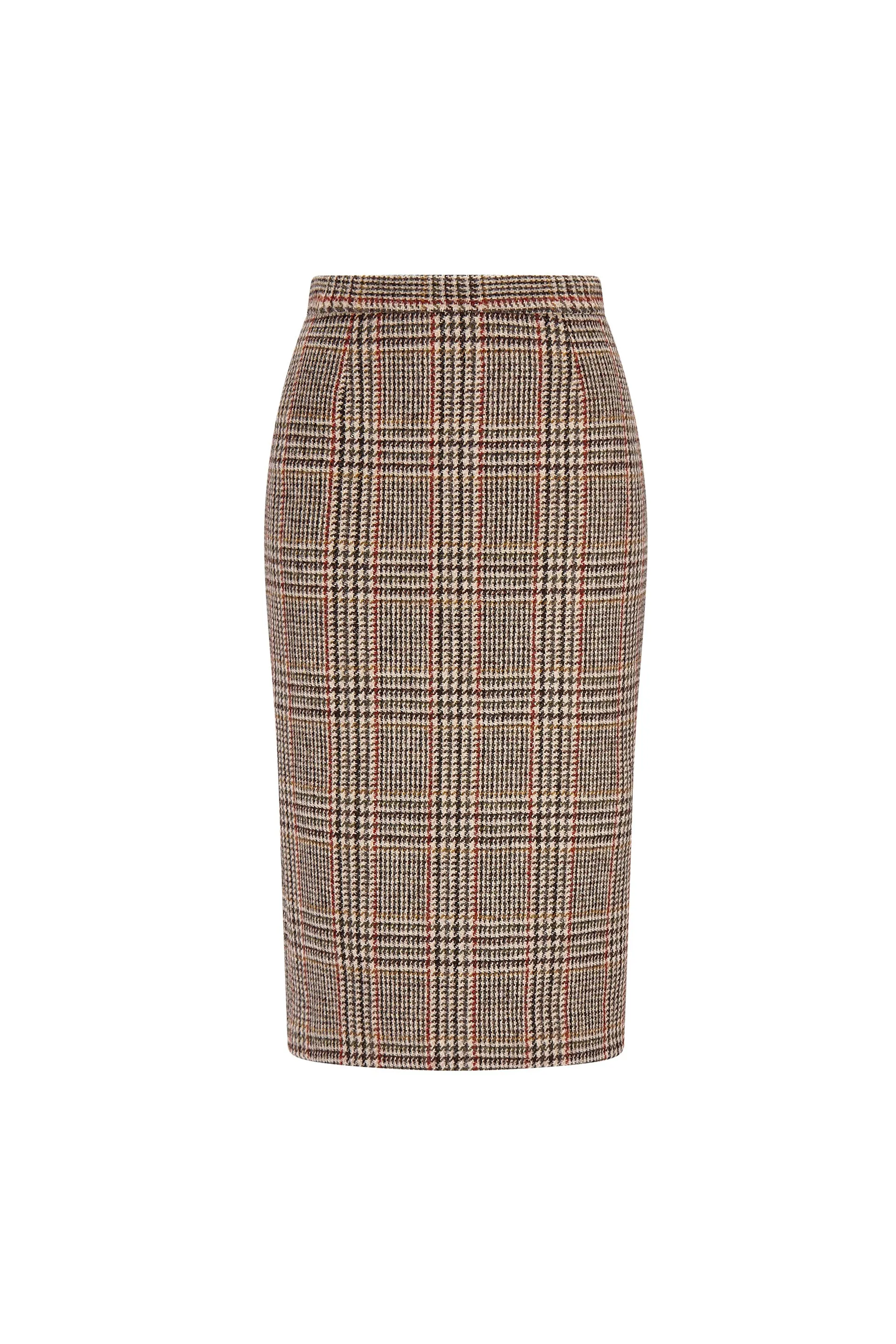 'HOUNDSTOOTH' CLASSIC PENCIL SKIRT