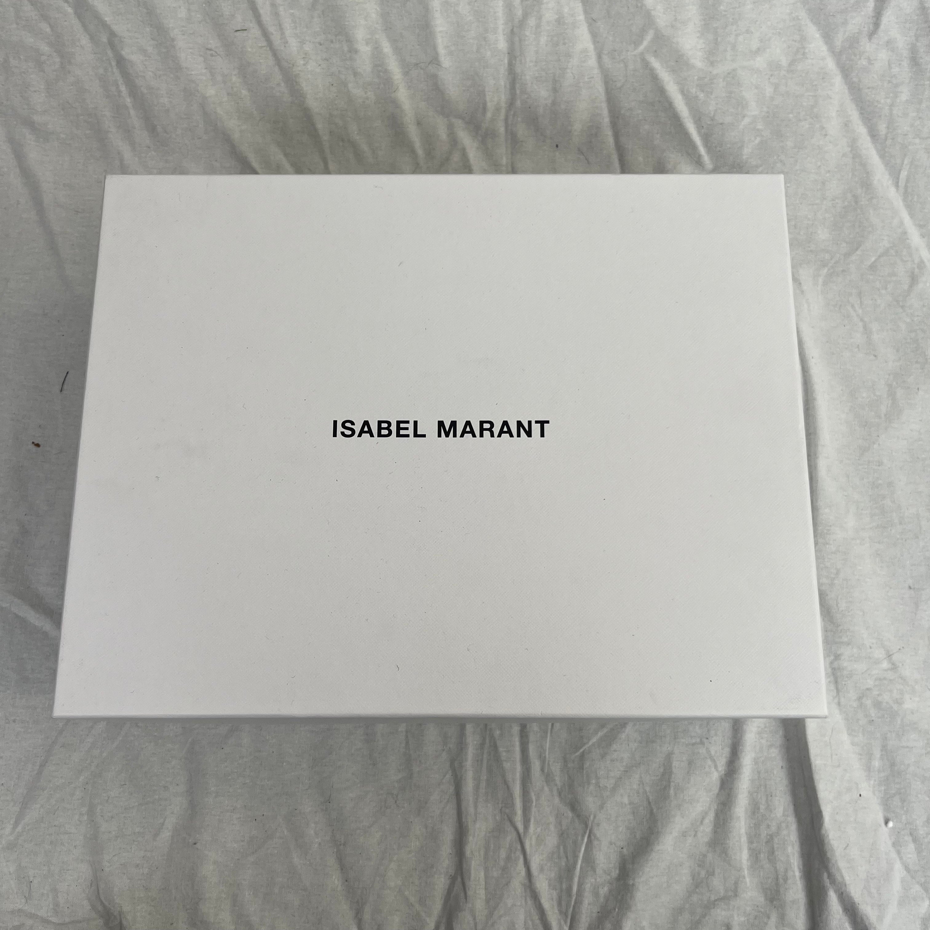 Isabel Marant $460 Brand New Thalie Black Leather Wooden Clogs 39