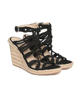 Johnston & Murphy Leather Espadrille Wedges