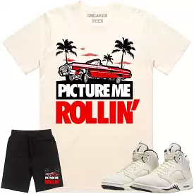 Jordan 5 Sail 5s Sneaker Outfit - RED PMR