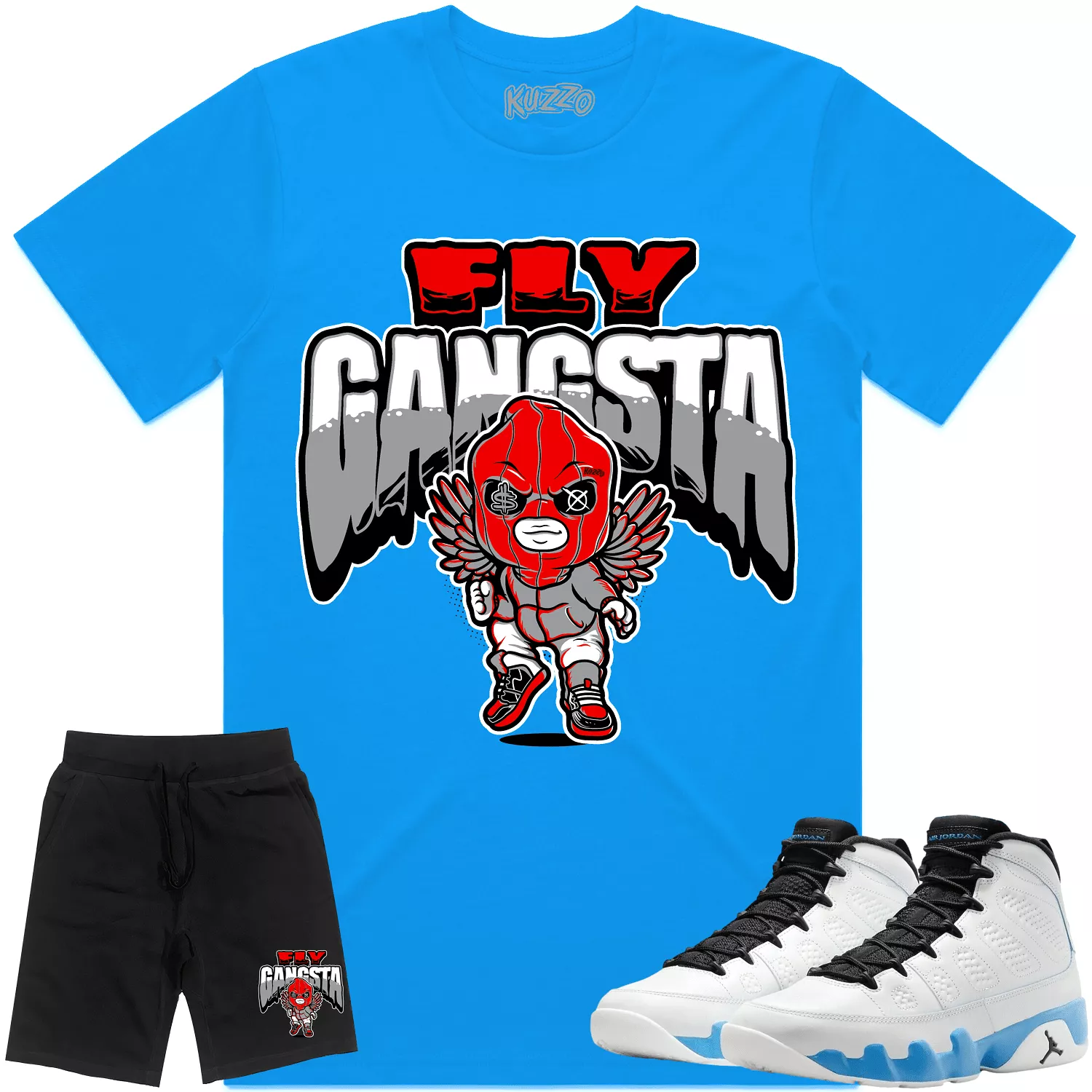 Jordan 9 Powder Blue 9s Sneaker Outfit - RED FLY GANGSTA