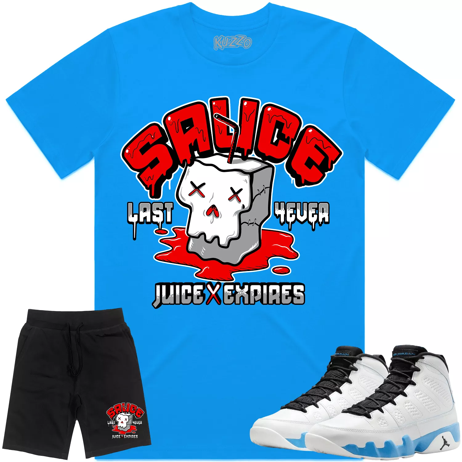 Jordan 9 Powder Blue 9s Sneaker Outfit - RED SAUCE