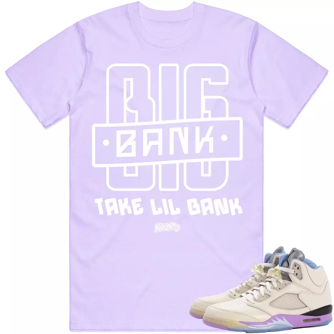 Jordan Retro 5 DJ Khaled Sail Violet 5s : Sneaker Shirt to Match - BIG BANK