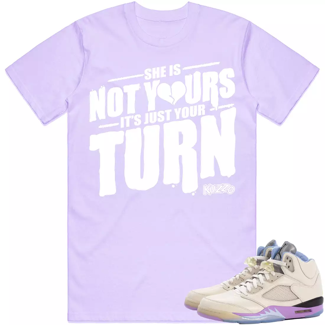 Jordan Retro 5 DJ Khaled Sail Violet 5s : Sneaker Shirt to Match - SINYIJYT