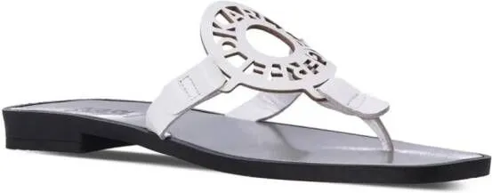 Karl Lagerfeld KL Ring flip flops White