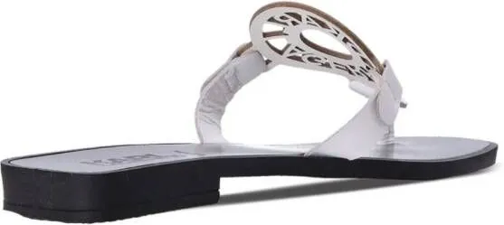 Karl Lagerfeld KL Ring flip flops White