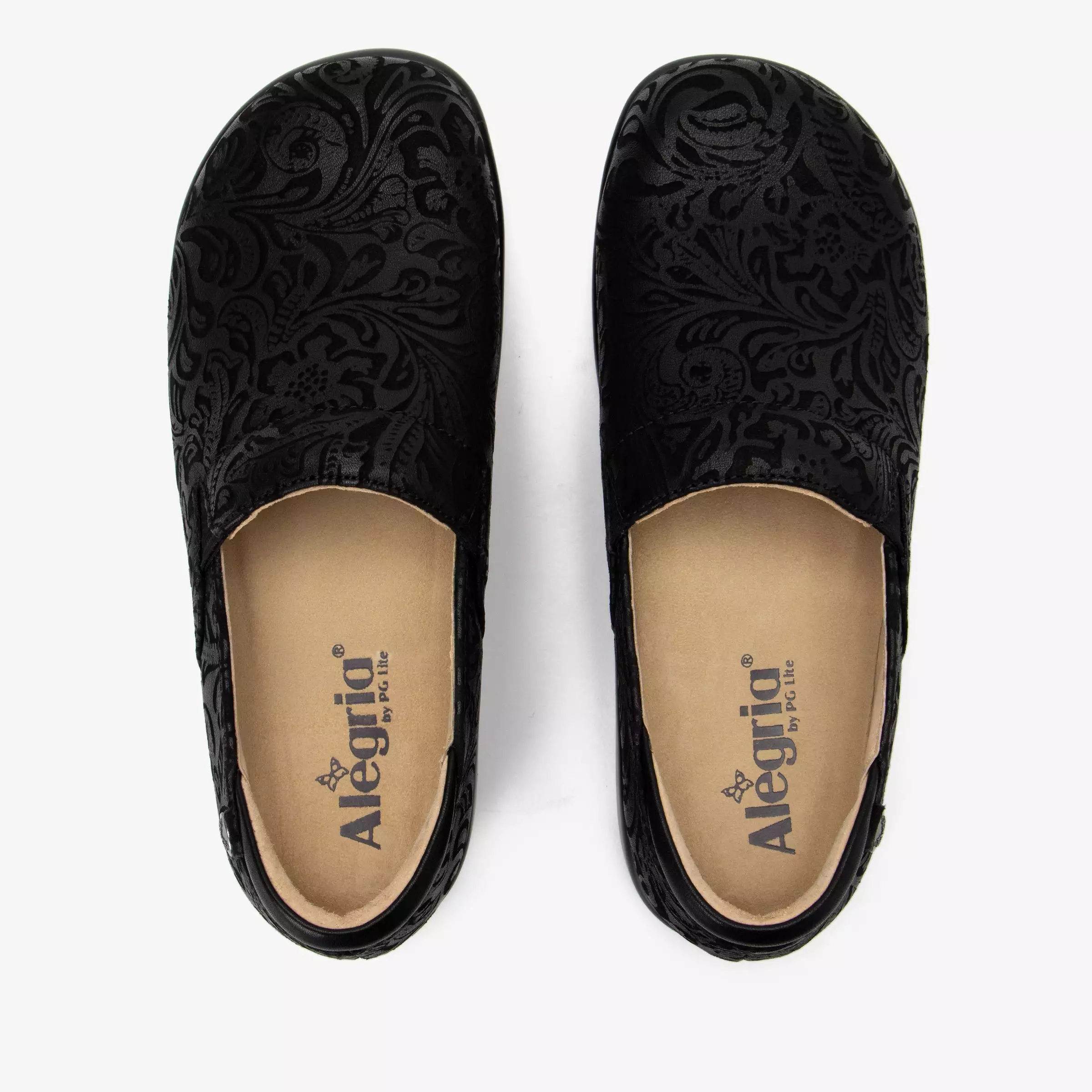 Keli Black Embossed Paisley Professional Shoe