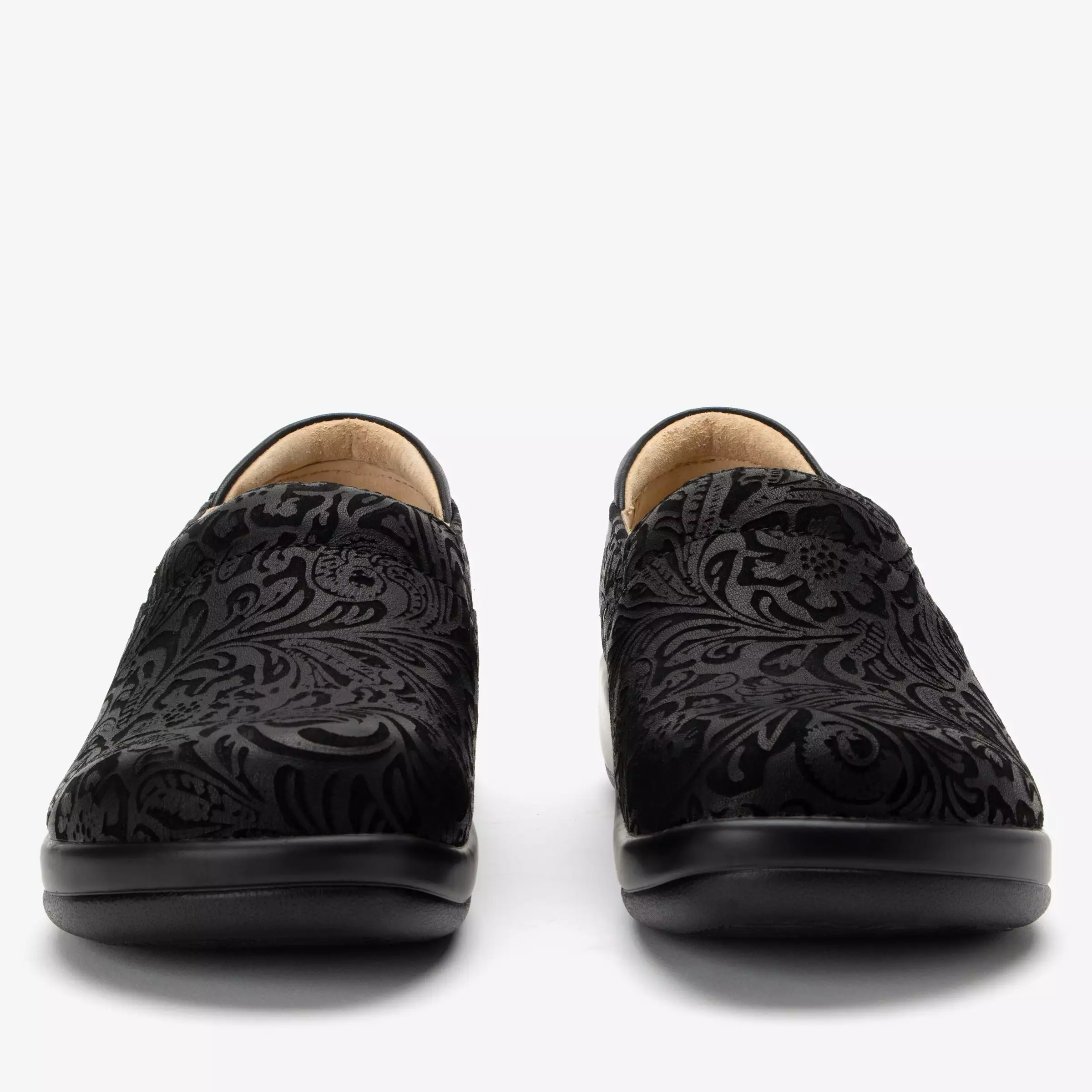 Keli Black Embossed Paisley Professional Shoe