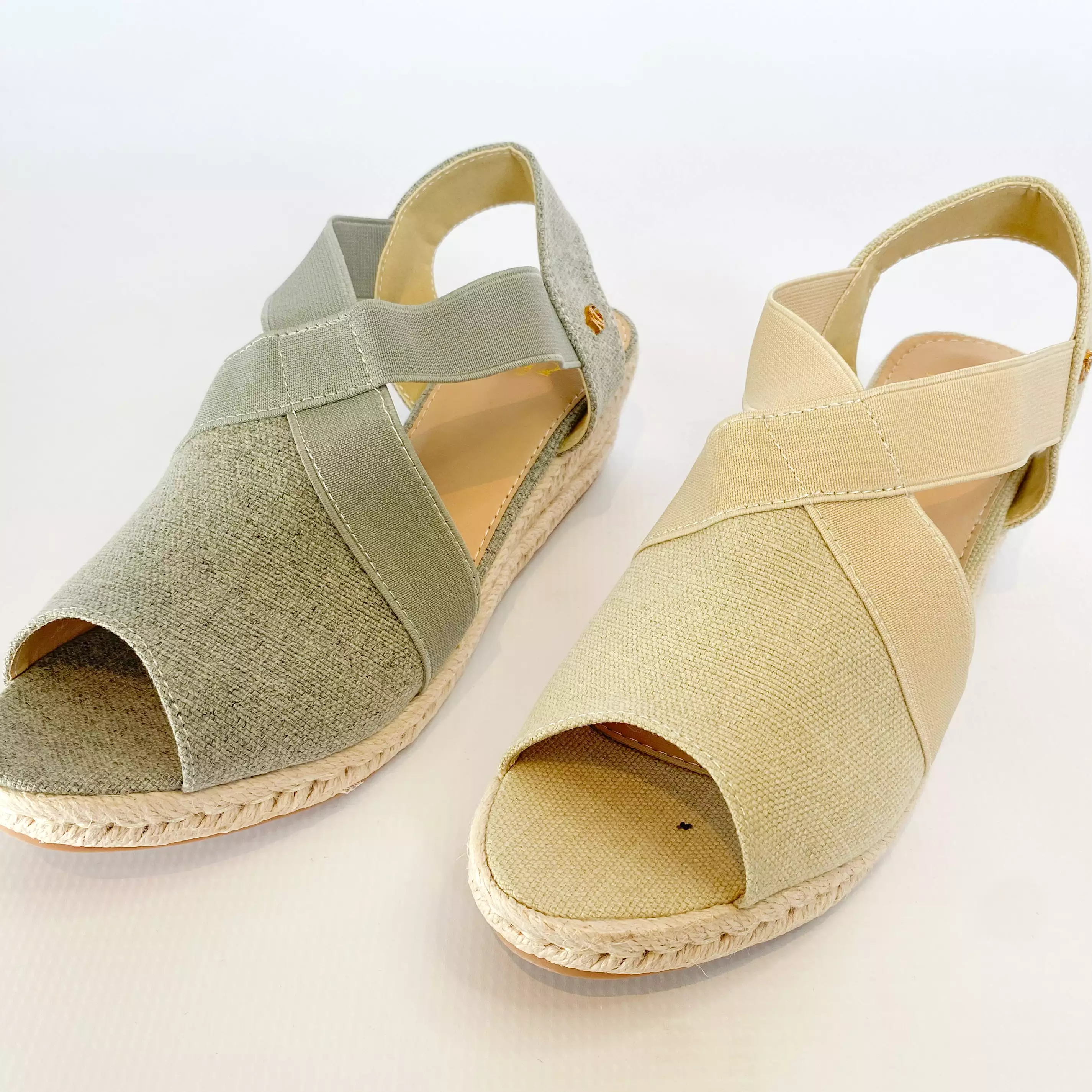 KG Grey espadrille wedge