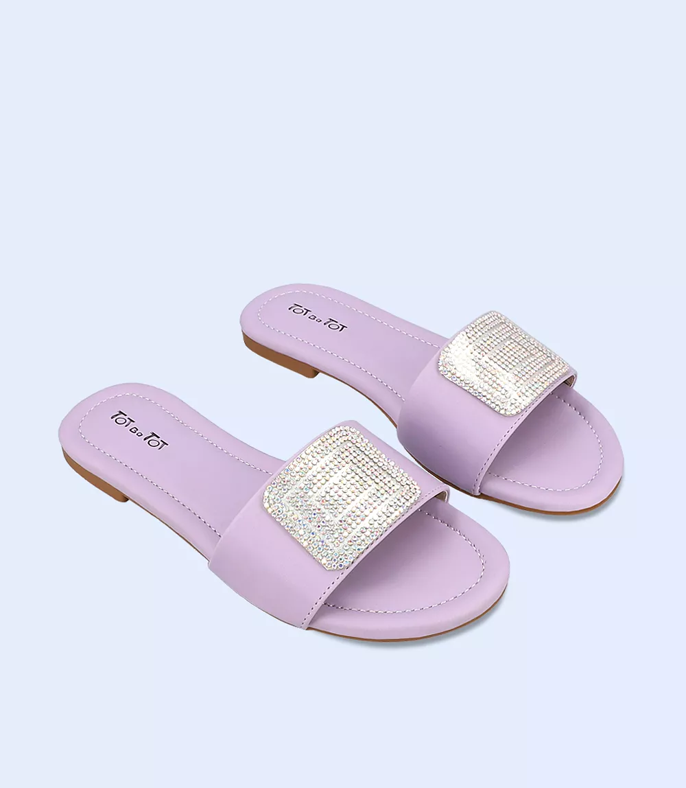 KG0107-LILAC-Girls Slippers