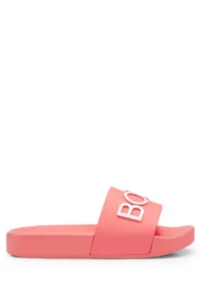 Kids' PVC slides with contrast logo