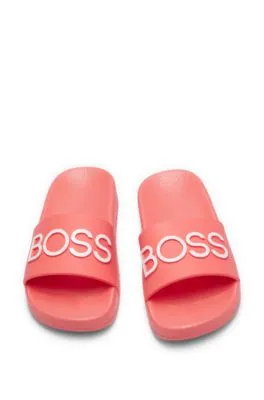 Kids' PVC slides with contrast logo