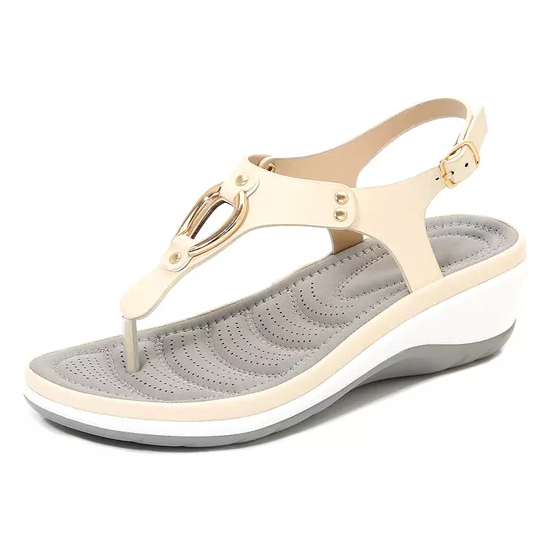 Ladies Rubber Sole Casual Wedge Sandals