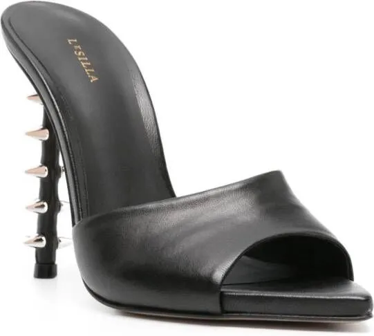 Le Silla Jagger 120mm leather mules Black