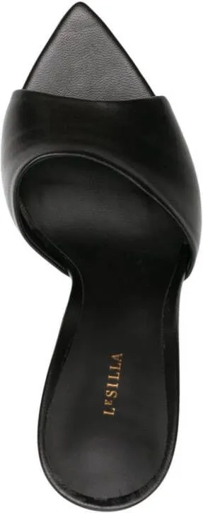 Le Silla Jagger 120mm leather mules Black