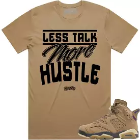 LESS TALK : Brown Kelp Sneaker Tees Shirt (black ink)