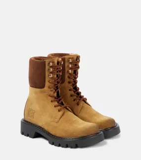 Loewe Sierra suede combat boots